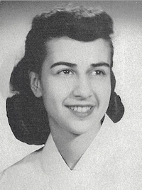 Marie (Santora) Bruce, in her nursing uniform, in the 1948 Caduceus yearbook, courtesy Georgetown University Archives