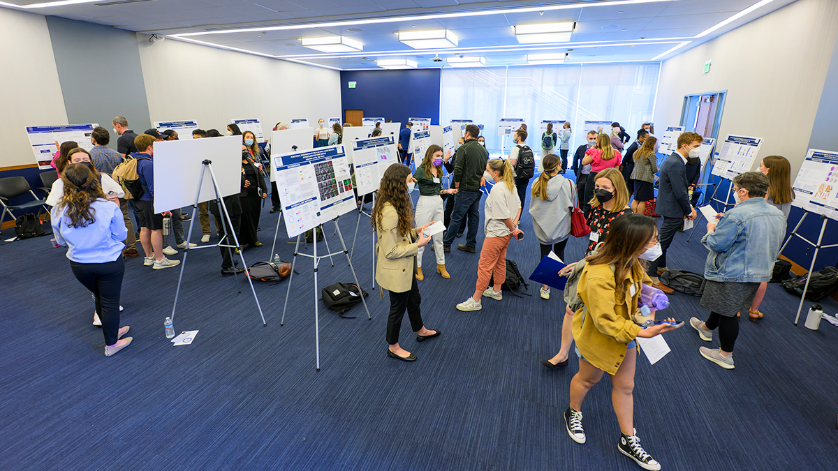 The Undergraduate Research Conference at the Healey Family Student Center.