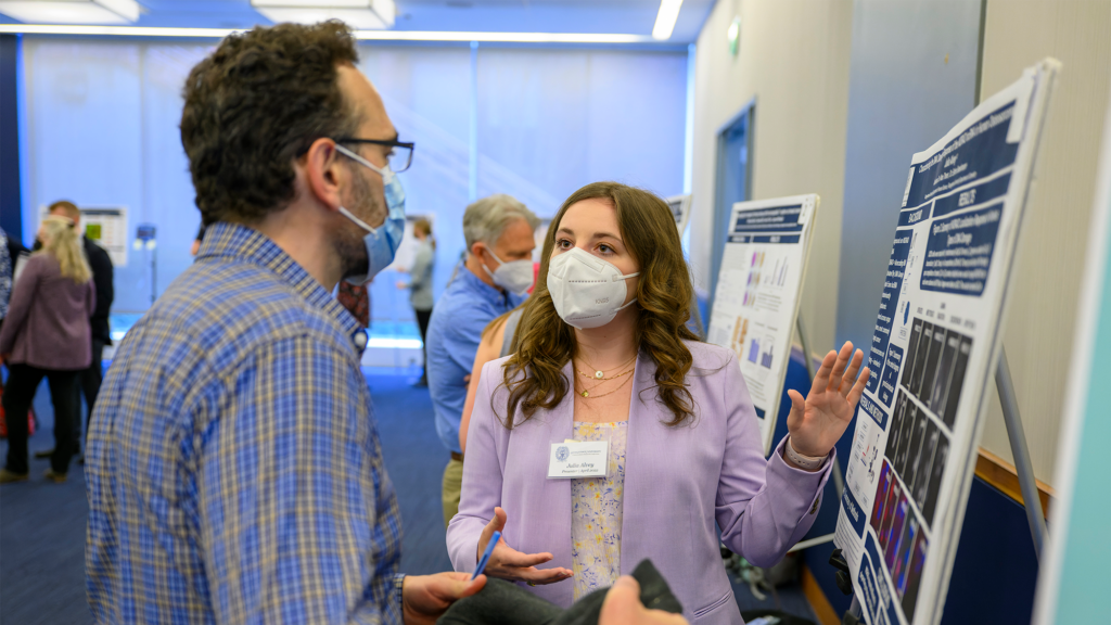 A Human Science Honors student presents her research at the Undergraduate Research Conference