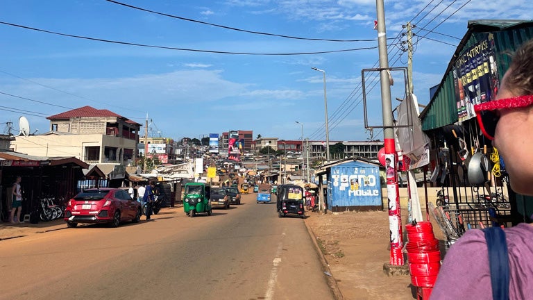 A street in urban Ghana