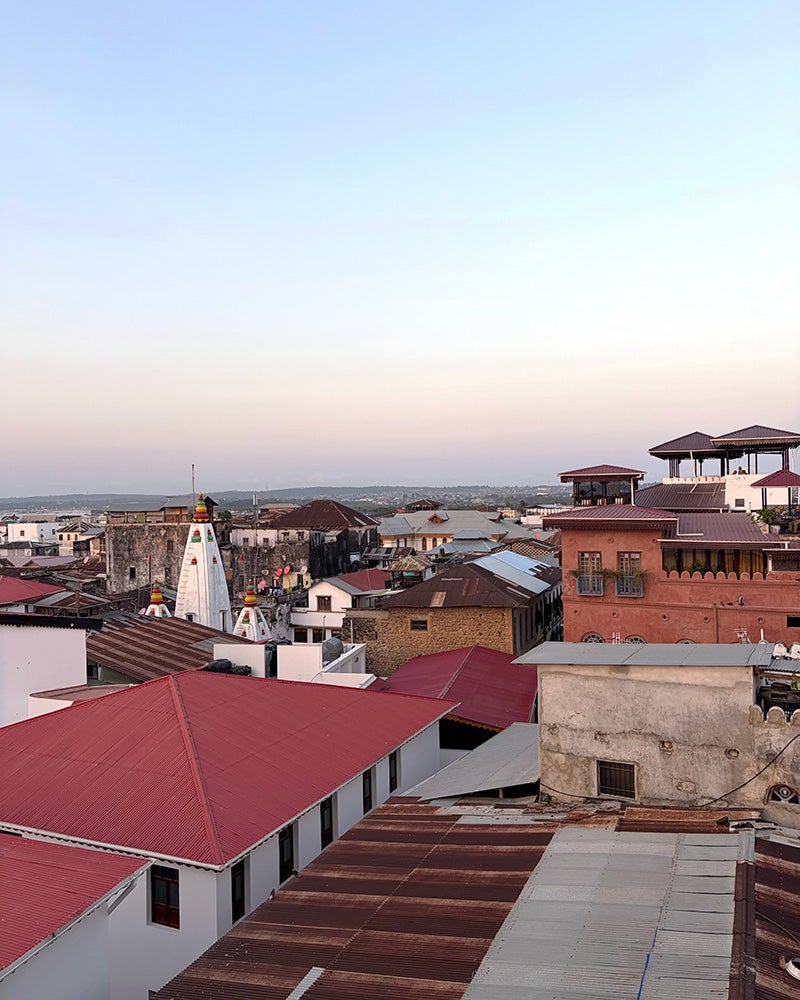 A view of rooftops in Stone Town
